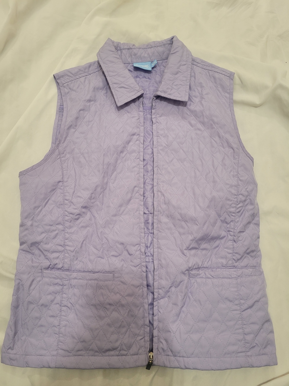 Denver Hayes Light Lavender Quilted Sleeveless Vest